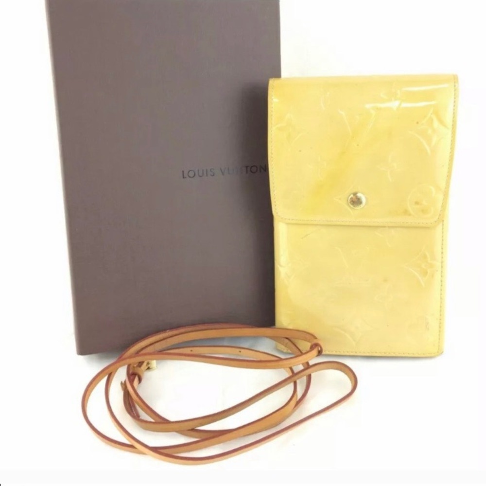 LOUIS VUITTON Vernis Walker Shoulder Wallet w box